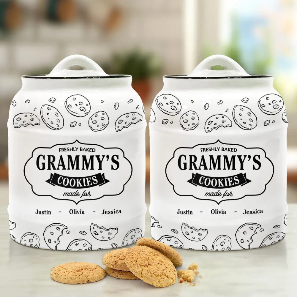 Gift For Mother, Gift For Grandma, Gift For Aunt - Freshly Baked Grandma's Mom's Cookies - Personalized Cookie Jar
