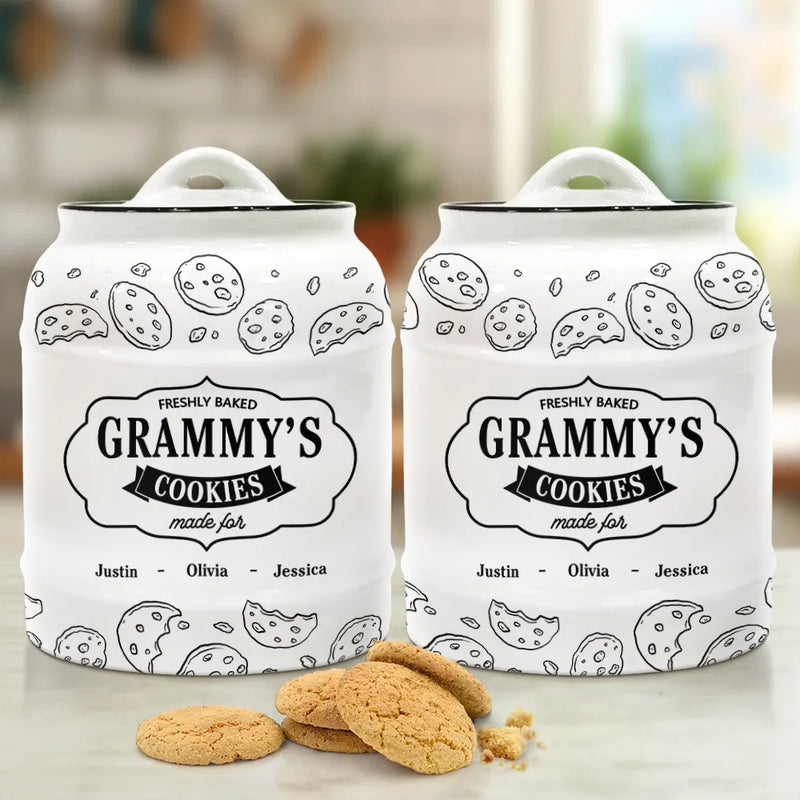 Gift For Mother, Gift For Grandma, Gift For Aunt - Freshly Baked Grandma's Mom's Cookies - Personalized Cookie Jar