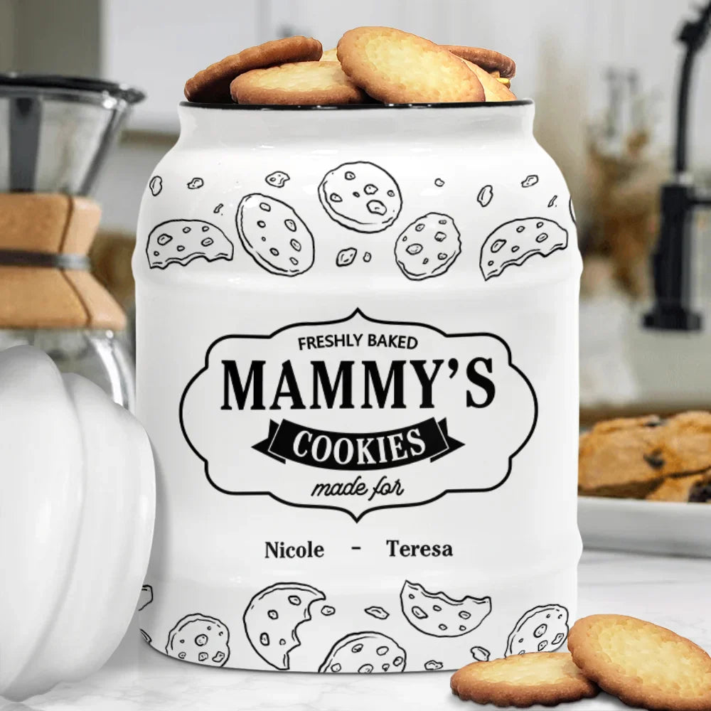 Gift For Mother, Gift For Grandma, Gift For Aunt - Freshly Baked Grandma's Mom's Cookies - Personalized Cookie Jar