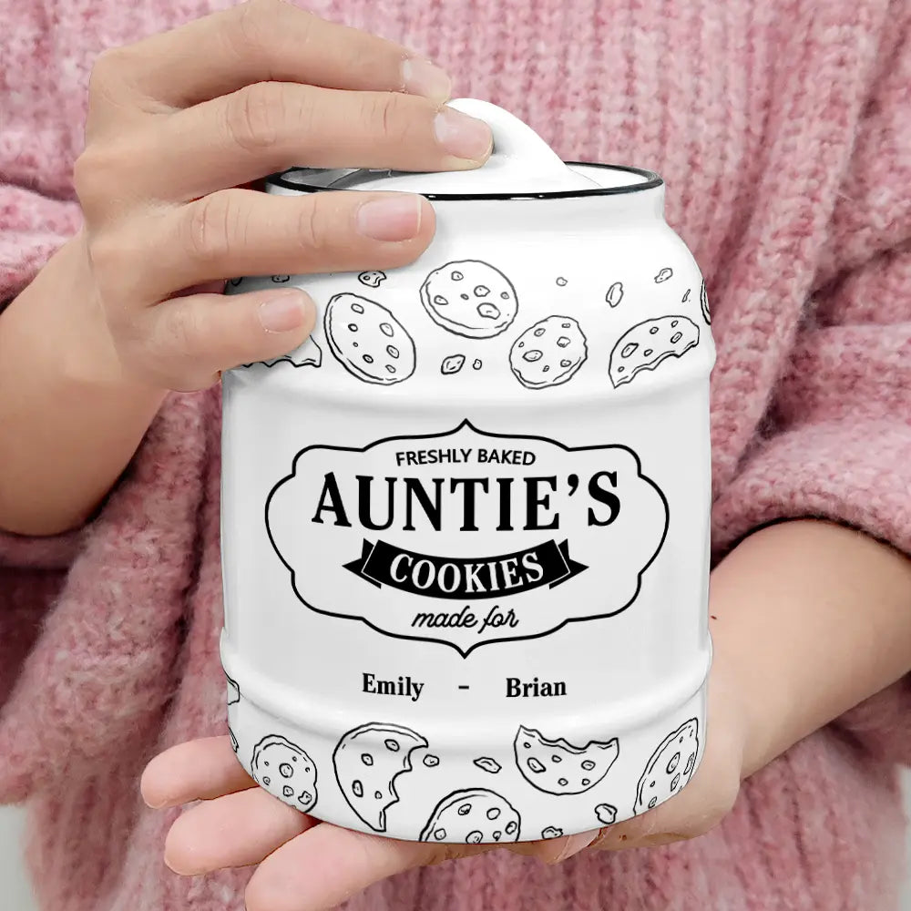 Gift For Mother, Gift For Grandma, Gift For Aunt - Freshly Baked Grandma's Mom's Cookies - Personalized Cookie Jar