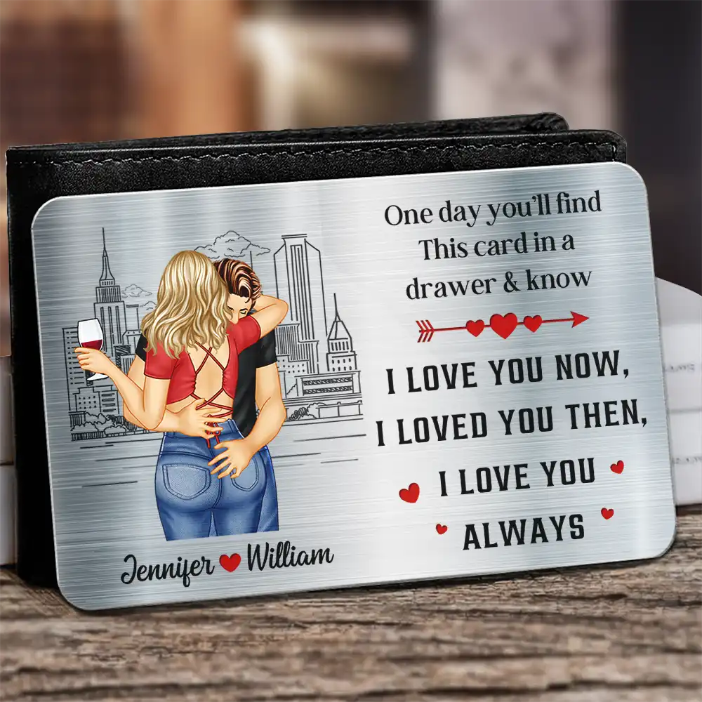 Gift For Couples, Gift For Husband, Gift For Wife, Gift For Boyfriend, Gift For Girlfriend - Sexy Couple You'll Find This Card In A Drawer - Personalized Aluminum Wallet Card