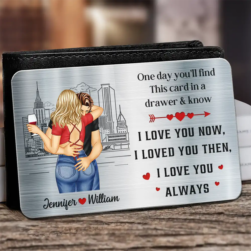 Gift For Couples, Gift For Husband, Gift For Wife, Gift For Boyfriend, Gift For Girlfriend - Sexy Couple You'll Find This Card In A Drawer - Personalized Aluminum Wallet Card