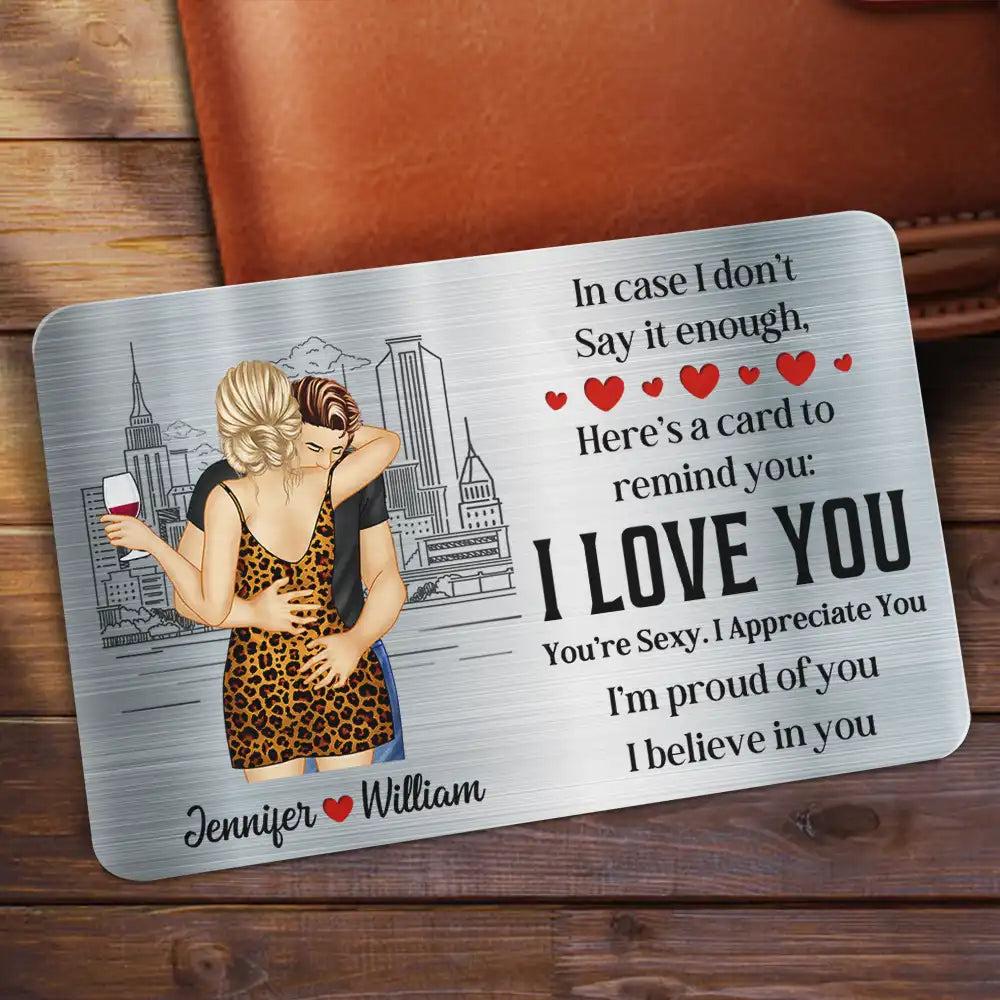 Gift For Couples, Gift For Husband, Gift For Wife, Gift For Boyfriend, Gift For Girlfriend - Sexy Couple You'll Find This Card In A Drawer - Personalized Aluminum Wallet Card