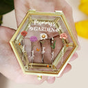 Gift For Mother,Gift For Grandma,Love - Grandma's Garden Birth Flower - Personalized Glass Jewelry Box