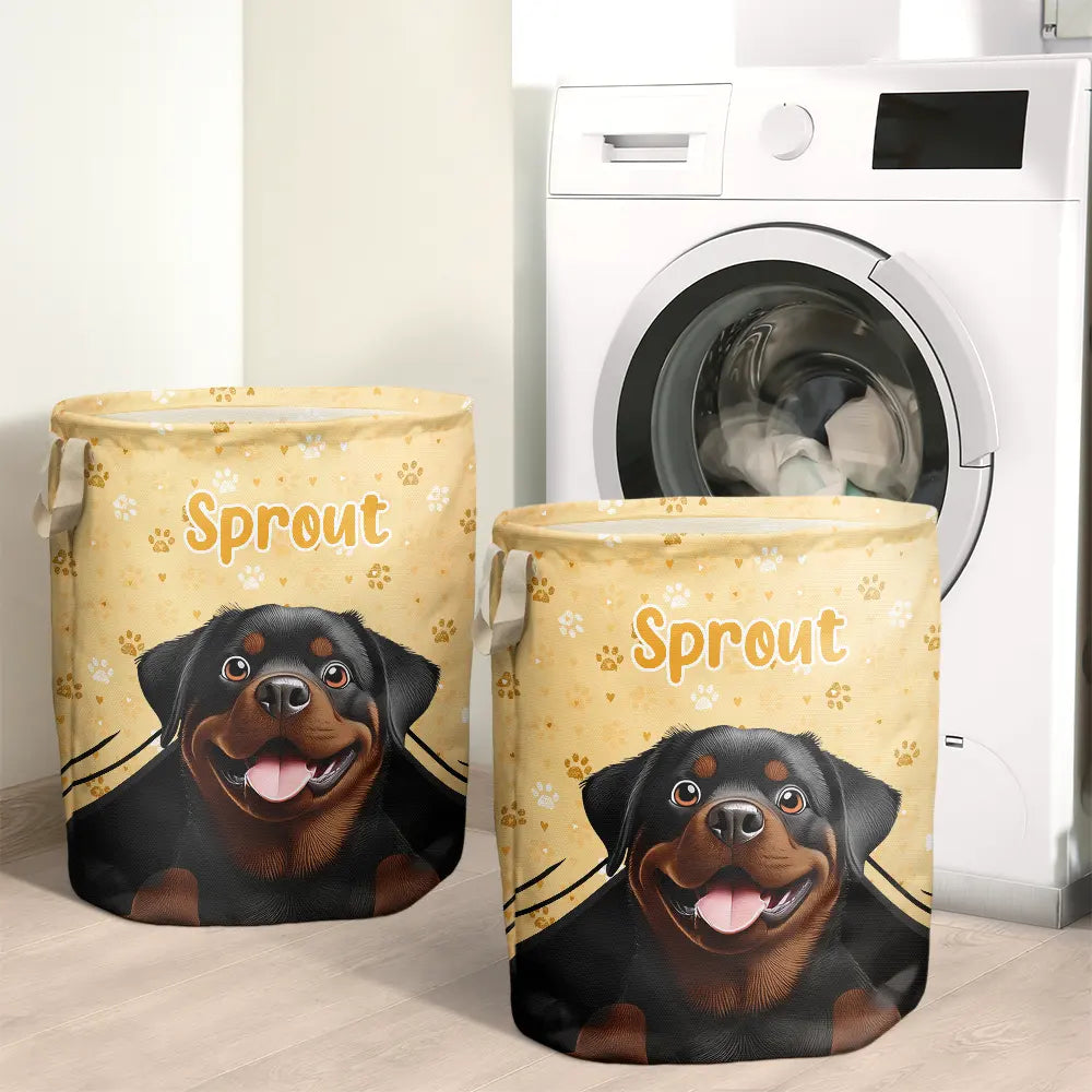 Dog Lovers, Dog Mom, Dog Dad, Pet Mom, Pet Dad - Dog Toys - Personalized Laundry Basket, Storage Basket