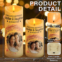 Gift For Mother, Mom - Daughters (Adult), Gift For Daughter, Gift For Son, Mom - Sons - Custom Photo The Love Between Mother & Daughters Is Forever - Personalized Flameless LED Candle