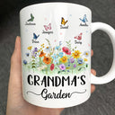 Gift For Grandma,Gift For Mother,Happy - Grandma's Garden Butterflies - Personalized Mug