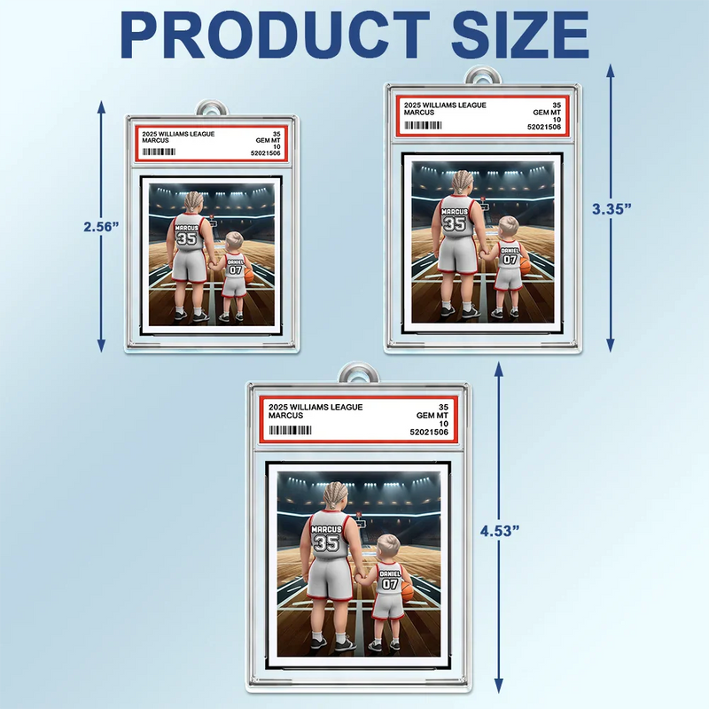 Gift For Father,Basketball - Basketball Dear Dad Thank You For Teaching Me Sport Card Slab - Personalized Acrylic Car Hanger