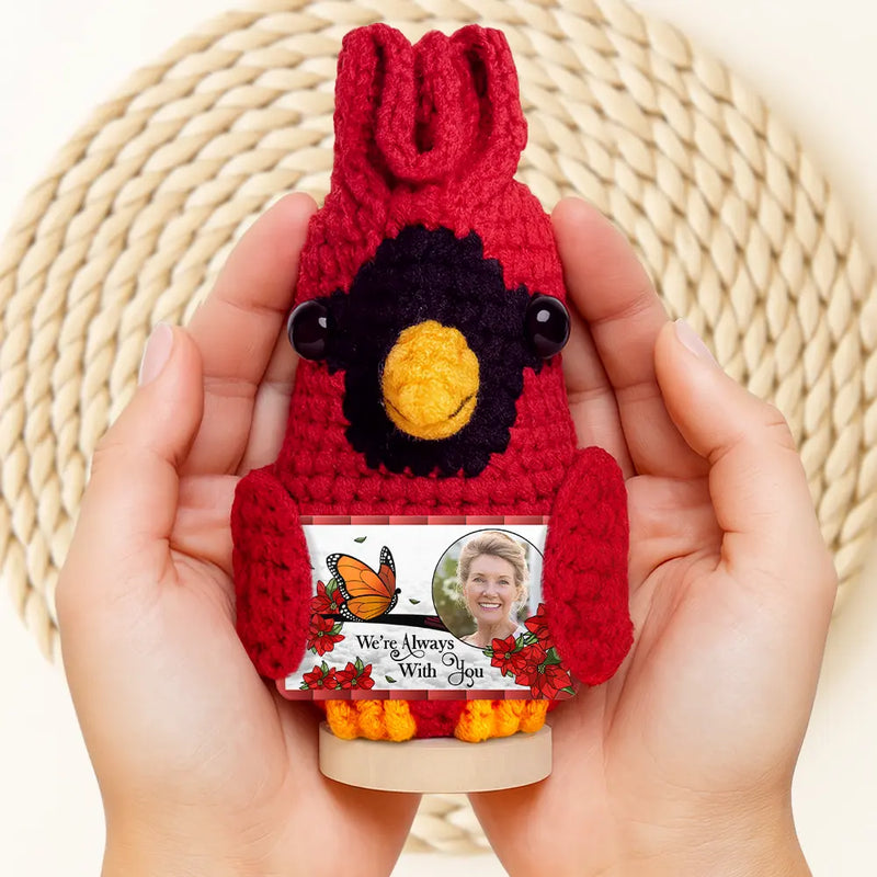 Family,Memorial,Sad - Custom Photo Memorial I'm Always With You - Personalized Doll Crochet With Custom Card