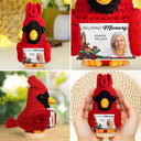 Family,Memorial,Sad - Custom Photo Memorial Although You Cannot See Me - Personalized Doll Crochet With Custom Card