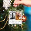 Gift For Bestie,Old Best friends,Gift For Sisters,Happy,Christmas,Custom Photo - Memorial Cardinal Stained Glass Moon - Personalized Metal Ornament