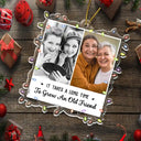 Gift For Bestie,Old Best friends,Gift For Sisters,Happy,Christmas,Custom Photo - Memorial Cardinal Stained Glass Moon - Personalized Metal Ornament