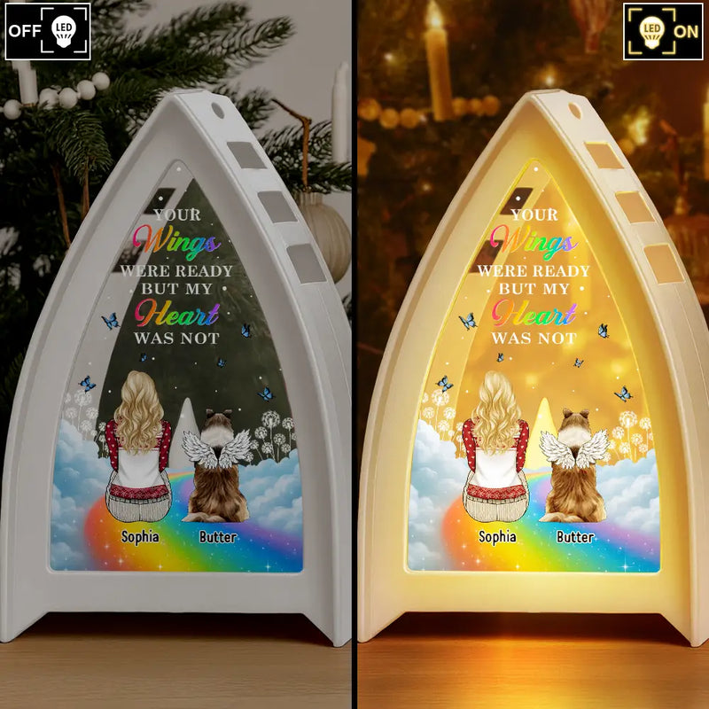 Pet Lovers,Memorial,Pet Mom,Pet Dad,Cat Lovers,Cat Mom,Cat Dad,Dog Lovers,Dog Mom,Dog Dad,Sad,Gift For Women,Gift For Men,Christmas,Dog Couple,Cat Couple,Pet Couple - Memorial Dog Cat When Tomorrow Starts Without Me - Personalized Tabletop Lantern Light