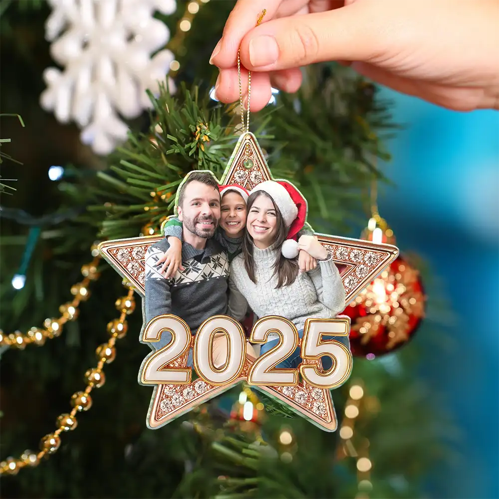Christmas,Family,Gift For Sibling,Happy - Custom Photo Family Siblings Best Friends Makes Christmas Truly Bright - Personalized Custom Shaped Acrylic Ornament