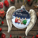 Christmas,Family,Memorial,Sad - Your Wings Were Ready But Our Hearts Were Not - Personalized Custom Shaped Acrylic Ornament