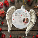 Christmas,Family,Memorial,Sad - Custom Photo Calendar The Moment Your Heart Stopped Memorial - Personalized Custom Shaped Acrylic Ornament