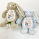 Gift For Kids,Gift For Grandkids,Gift For Daughter,Gift For Son,French,Non-Eng,Vector,Cozy - Je L’ai Rempli De Mes Souhaits Pour Mes Petits-Enfants - Peluche Lapin Personnalisée