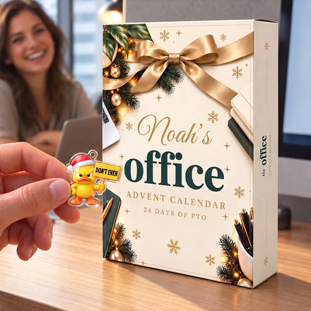 Custom Name Office Coworker Colleague - Personalized Christmas Countdown Advent Calendar