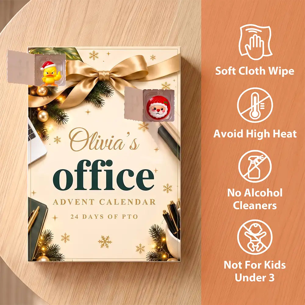 Christmas,Custom Text,Duck,Farm,Gift For Colleagues,Humorous,Pet Lovers - Custom Name Office Coworker Colleague - Personalized Christmas Countdown Advent Calendar