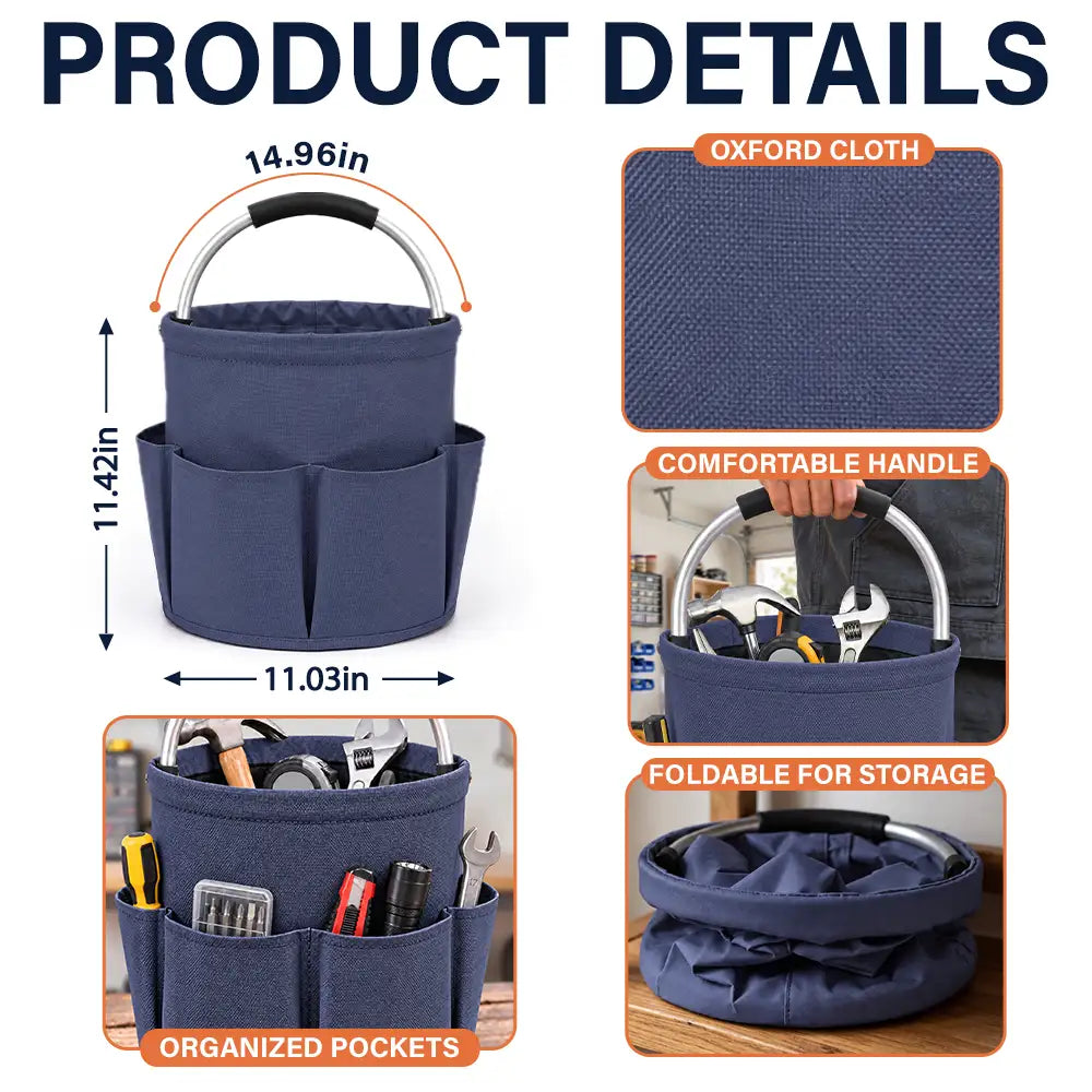 Garage,Gift For Men,Gift For Yourself,Gifts For Him,Happy,Icon,Semi-Outdoor - Garage Gift For Dad Grandpa - Personalized Kids Names Tool Bag