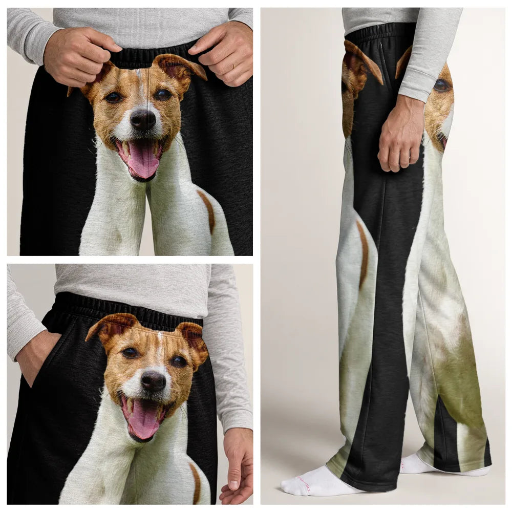 Christmas,Custom Photo,Humorous,Pet Lovers,Remove BG Photo,Top Market - Gag Gift For Pet Lovers - Personalized Custom Photo Funny Pet Face Pajama Pants