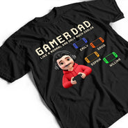 Dad - Children,Gift For Father,Gaming,Non-Eng,Icon,Humorous - Gamer Dad Only Much Cooler - Personalized T Shirt