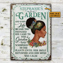 Garden Black Girl And When Life Became Custom Classic Metal Signs