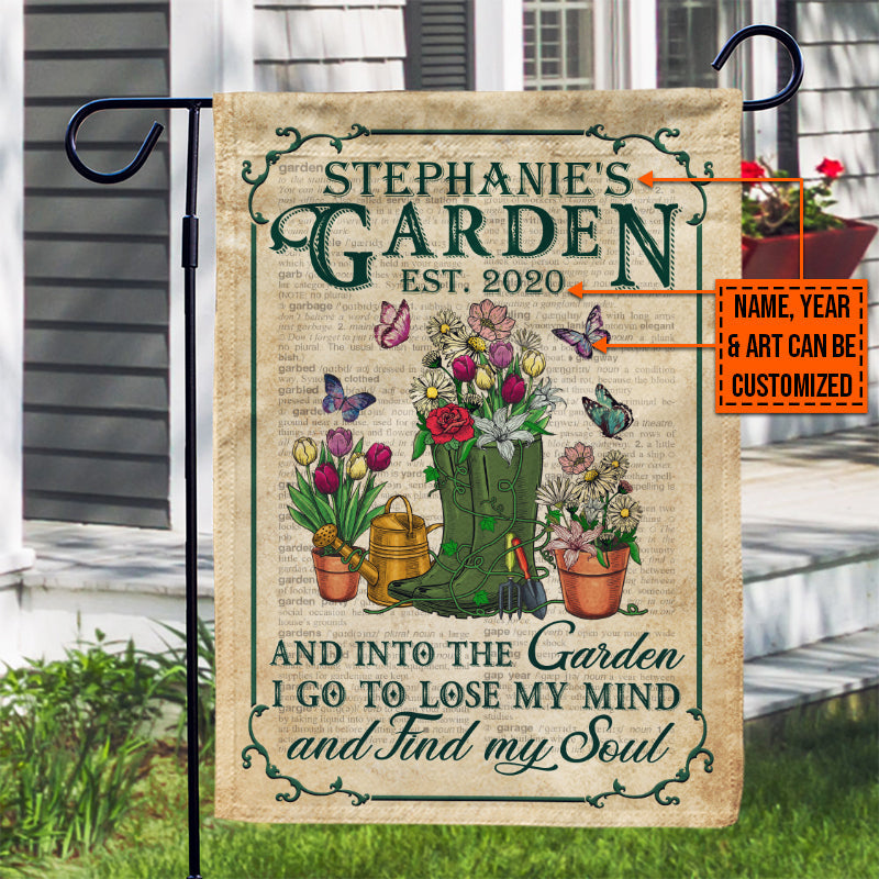 Garden Dictionary Lose My Mind Find My Soul Custom Flag