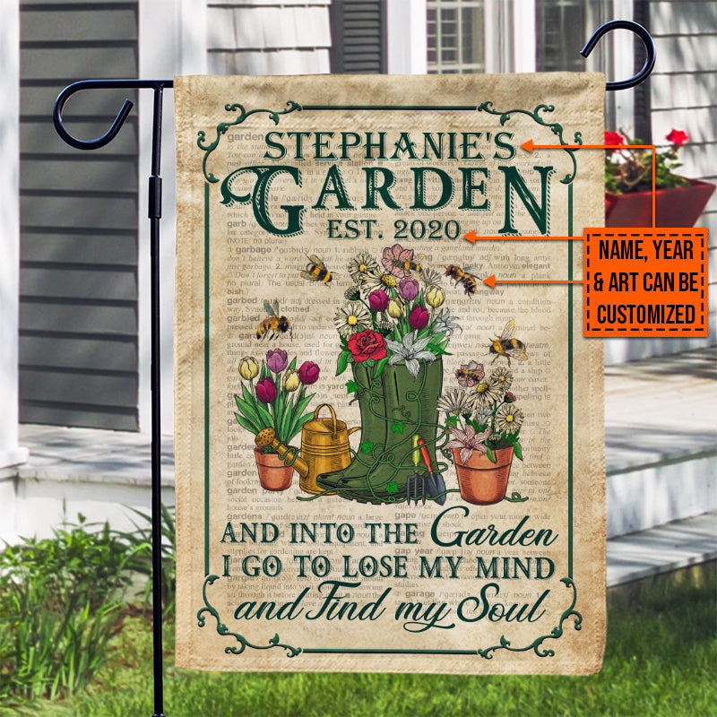 Garden Dictionary Lose My Mind Find My Soul Custom Flag
