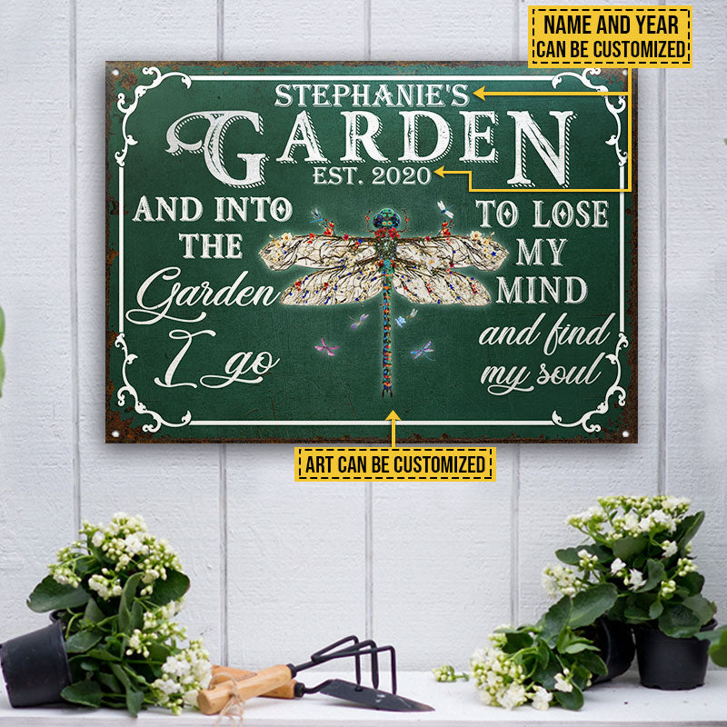 Garden Floral Art Find My Soul Green Custom Classic Metal Signs