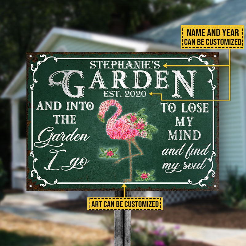 Garden Floral Art Find My Soul Green Custom Classic Metal Signs