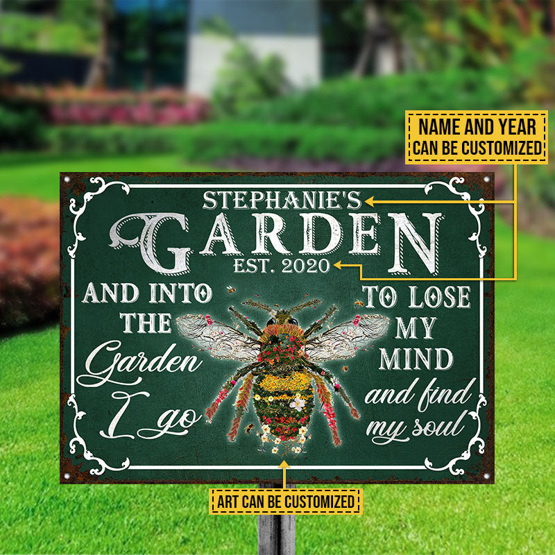 Garden Floral Art Find My Soul Green Custom Classic Metal Signs