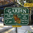 Garden Floral Art Find My Soul Green Custom Classic Metal Signs