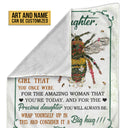 Garden Gift For Daughter Granddaughter Niece Floral Art Even When Custom Blanket