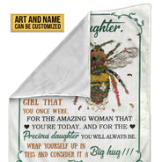 Garden Gift For Daughter Granddaughter Niece Floral Art Even When Custom Blanket