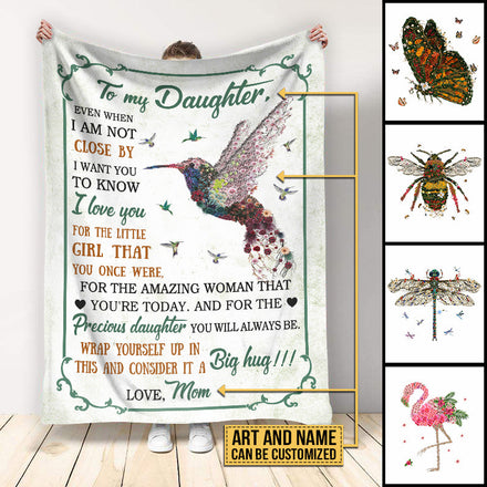 Garden Gift For Daughter Granddaughter Niece Floral Art Even When Custom Blanket