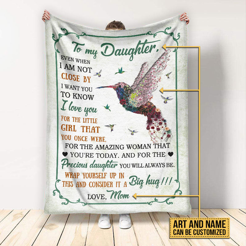 Garden Gift For Daughter Granddaughter Niece Floral Art Even When Custom Blanket