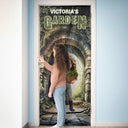 Happy,Gardening,Gift For Yourself - Garden Of The Girl - Personalized Door Cover
