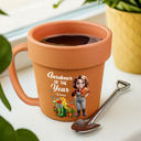 Gardening, Gift For Women, Happy, Gift For Yourself - Gardener Of The Year - Personalized Plant Pot Ceramic Mug