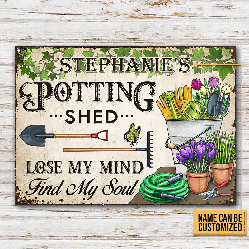 Gardening Potting Shed Custom Classic Metal Signs