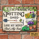 Gardening Potting Shed Custom Classic Metal Signs