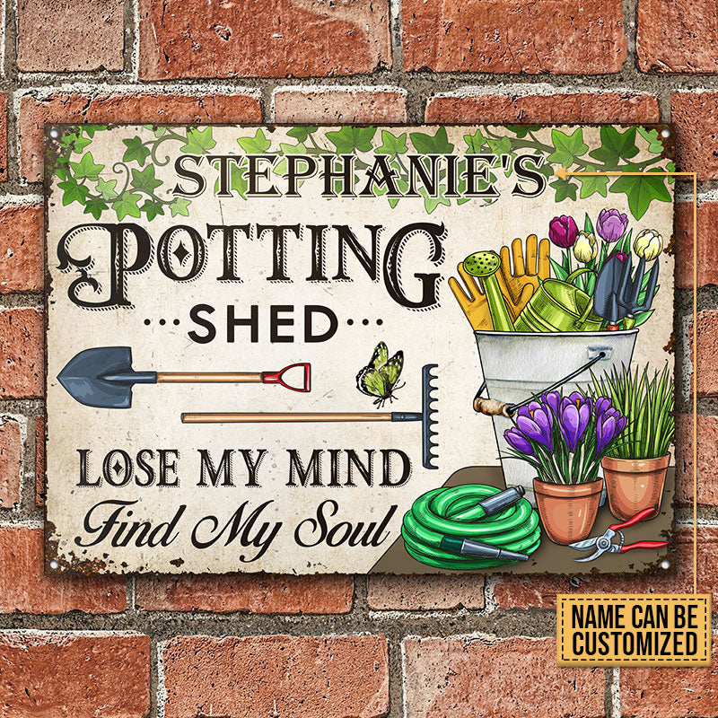 Gardening Potting Shed Custom Classic Metal Signs