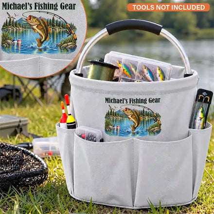 Gift For Anglers Husband Dad - Personalized Fishing Gear Tool Bag