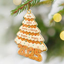 Family, Gift For Bestie, Gift For Sisters, Gift For Brothers, Gift For Kids, Gift For Grandkids, Gift For Sibling, Cousin, Happy, Christmas - Gingerbread Christmas Happy Tree - Personalized Custom Shaped Acrylic Ornament