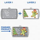 Gift For Women,Gift For Grandma,Love,Christmas - Gingerbread Cookie World Full Of Grandmas - Personalized 2-Layered Wooden Ornament