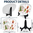 Gift For Women,Gift For Grandma,Love,Christmas - Gingerbread Cookie World Full Of Grandmas - Personalized Plate