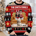 Happy,Family,Christmas - Gingerbread Family - Personalized Unisex Ugly Sweater