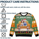 Happy,Family,Christmas - Gingerbread Family - Personalized Unisex Ugly Sweater