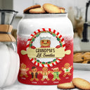 Gift For Women, Grandma - Grandkids, Grandma's Hobby, Gift For Grandma, Baking , Christmas, Love - Gingerbread Grandma Lil Sweeties - Personalized Cookie Jar