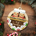Parents,Gift For Mother,Gift For Father,Gift For Grandpa,Gift For Grandma,Gift For Grandparents,Christmas,Love - Gingerbread Grandpa Grandma Lil Sweeties - Personalized 2-Layered Wooden Ornament